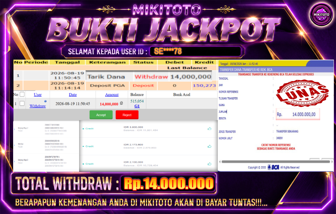 MIKITOTO Bukti Jackpot Slot Mahjong Ways 2