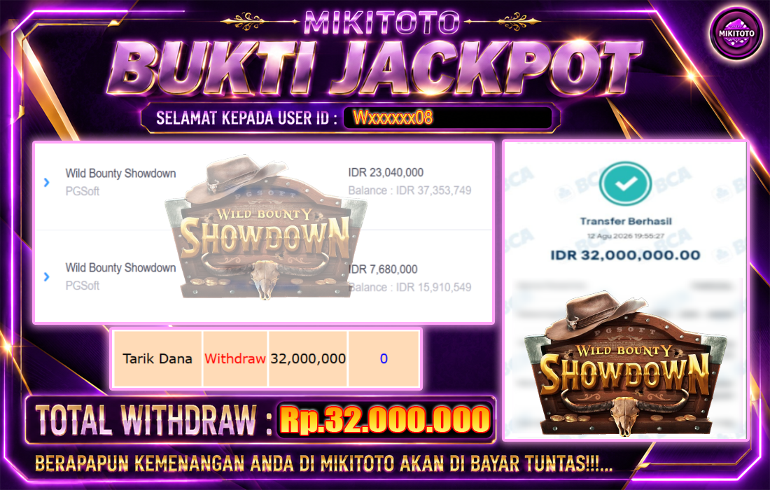 MIKITOTO Bukti Jackpot Slot Wild Bounty Showdown